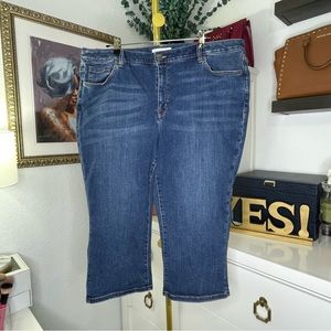 Lane Bryant denim stretch capri 22